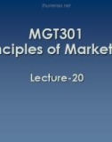 Lecture Principles of Marketing: Lesson 20