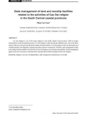 Quản lý nhà nước về đất đai, cơ sở thờ tự liên quan đến hoạt động của đạo Cao Đài trên địa bàn các tỉnh duyên hải Nam Trung bộ