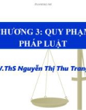 Bài giảng Pháp luật đại cương: Chương 3 - ThS. Nguyễn Thị Thu Trang