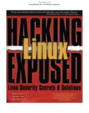 Ebook Hacking exposed: Linux security secrets solutions - Part 1