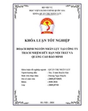 Khoá luận tốt nghiệp: Hoạch định nguồn nhân lực tại công ty TNHH Nội thất và Quảng cáo Bảo Minh