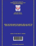 Luận văn Thạc sĩ Kỹ thuật điện tử: Đánh giá hiệu nang của mạng liên lạc hợp tác giữa các xe với lựa chọn chuyển tiếp tối ưu