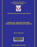 Đề tài nghiên cứu khoa học: Nghiên cứu, ứng dụng ống nhiệt trọng trường trên máy sấy điện trở