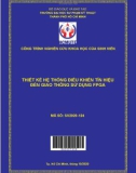 Đề tài nghiên cứu khoa học: Thiết kế hệ thống điều khiển tín hiệu đèn giao thông sử dụng FPGA