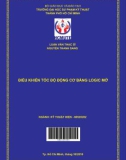 Luận văn Thạc sĩ Kỹ thuật điện: Điều khiển tốc độ động cơ bằng logic mờ