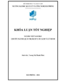 Khóa luận tốt nghiệp: Giải pháp nâng cao chất lượng nguồn nhân lực phục vụ phát triển du lịch cộng đồng ở huyện Mù Cang Chải, Yên Bái