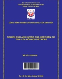 Đề tài nghiên cứu khoa học: Nghiên cứu ảnh hưởng của HDPE đến cơ tính của hỗn hợp PBT/HDPE