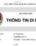 Bài giảng Thông tin di động: Chương 1 - Lê Tùng Hoa