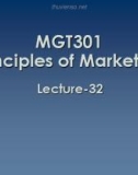 Lecture Principles of Marketing: Lesson 32