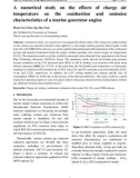 A numerical study on the effects of charge air temperature on the combustion and emission characteristics of a marine generator engine