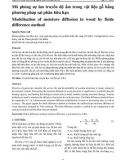 Mô phỏng sự lan truyền độ ẩm trong vật liệu gỗ bằng phương pháp sai phân hữu hạn