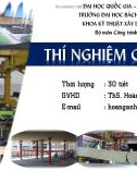 Bài giảng môn Thí nghiệm công trình: Chương 2 - ThS. Hoàng Anh Tuấn