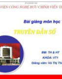 Bài giảng Truyền dẫn số: Chương 1 - Vũ Thị Thúy Hà