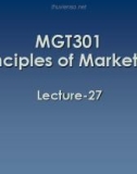 Lecture Principles of Marketing: Lesson 27