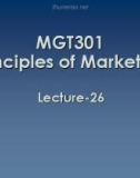 Lecture Principles of Marketing: Lesson 26