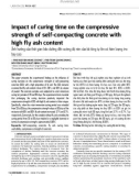 Impact of curing time on the compressive strength of self-compacting concrete with high fly ash content