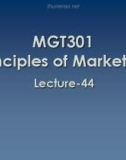 Lecture Principles of Marketing: Lesson 44