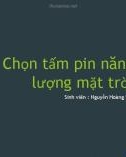 Bài giảng Chọn tấm pin năng lượng mặt trời - Nguyễn Hoàng Sơn