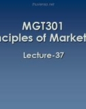 Lecture Principles of Marketing: Lesson 37