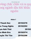 Bài thuyết trình: Rủi ro, không chắc chắn và ra quyết định đầu tư trong ngành dầu khí khâu thượng nguồn