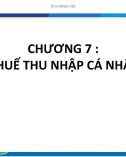 Bài giảng Thuế: Chương 7 - ThS. Nguyễn Thị Tuyết Nhung