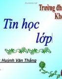 Bài giảng điện tử môn tin học: Những ứng dụng của tin học