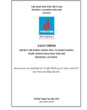 Giáo trình Hệ thống ống chống và trám xi măng (Nghề: Khoan khai thác dầu khí - Cao đẳng) - Trường Cao Đẳng Dầu Khí