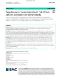 Regular use of paracetamol and risk of liver cancer: A prospective cohort study