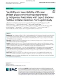 Feasibility and acceptability of the use of fash glucose monitoring encountered by Indigenous Australians with type 2 diabetes mellitus: Initial experiences from a pilot study