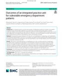 Outcomes of an integrated practice unit for vulnerable emergency department patients