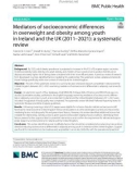 Mediators of socioeconomic differences in overweight and obesity among youth in Ireland and the UK (2011–2021): A systematic review