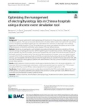 Optimizing the management of electrophysiology labs in Chinese hospitals using a discrete event simulation tool