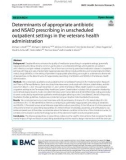 Determinants of appropriate antibiotic and NSAID prescribing in unscheduled outpatient settings in the veterans health administration