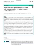 Single-cell transcriptional signature-based drug repurposing and in vitro evaluation in colorectal cancer