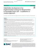 Stakeholder development of an implementation strategy for fall prevention in Norwegian home care – a qualitative cocreation approach