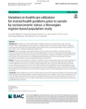 Variations in healthcare utilization for mental health problems prior to suicide by socioeconomic status: A Norwegian register-based population study