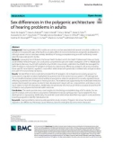 Sex differences in the polygenic architecture of hearing problems in adults