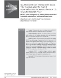 Giá trị của PET/CT trong chẩn đoán tổn thương nguyên phát ở bệnh nhân carcinoma di căn hạch cổ chưa rõ nguyên phát