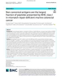 Non-canonical antigens are the largest fraction of peptides presented by MHC class I in mismatch repair deficient murine colorectal cancer