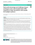 Real-world advantage and challenge of post-autologous stem cell transplantation MRD negativity in high-risk patients with double-hit multiple myeloma