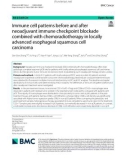 Immune cell patterns before and after neoadjuvant immune checkpoint blockade combined with chemoradiotherapy in locally advanced esophageal squamous cell carcinoma