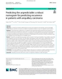 Predicting the unpredictable: A robust nomogram for predicting recurrence in patients with ampullary carcinoma