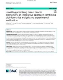 Unveiling promising breast cancer biomarkers: An integrative approach combining bioinformatics analysis and experimental verifcation