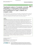 Topological analysis of metabolic networks integrating co-segregating transcriptomes and metabolomes in type 2 diabetic rat congenic series