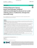 Paclitaxel liposome (Lipusu) based chemotherapy combined with immunotherapy for advanced non-small cell lung cancer: A multicenter, retrospective real-world study