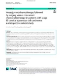 Neoadjuvant chemotherapy followed by surgery versus concurrent chemoradiotherapy in patients with stage IIB cervical squamous cell carcinoma: A retrospective cohort study