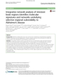 Integrative network analysis of nineteen brain regions identifies molecular signatures and networks underlying selective regional vulnerability to Alzheimer's disease