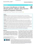 Pan-cancer identification of clinically relevant genomic subtypes using outcomeweighted integrative clustering