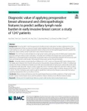 Diagnostic value of applying preoperative breast ultrasound and clinicopathologic features to predict axillary lymph node burden in early invasive breast cancer: A study of 1247 patients