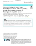 Integrative epigenomic and highthroughput functional enhancer profiling reveals determinants of enhancer heterogeneity in gastric cancer